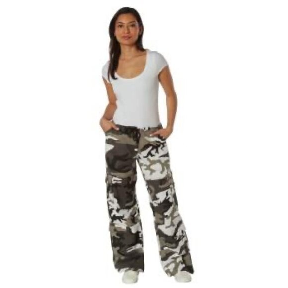 Rothco Camo Tactical Wide Leg Cargo Pants With Adjustable Drawstrings XS - Picture 10 of 10